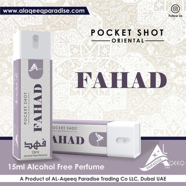 Fahad Pocket Shot Alcohol Free Perfume Al Aqeeq Paradise Dubai Pocket Perfume