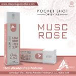 musc rose Pocket Shot Alcohol Free Perfume Al Aqeeq Paradise Dubai Pocket Perfume