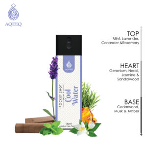 aqeeq pocket shot cool water alcohol free perfume