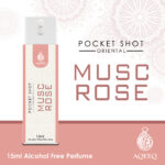 aqeeq musc rose pocket shot alcohol free perfume